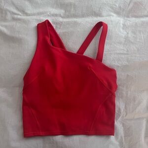 Lululemon red asymmetrical tank top